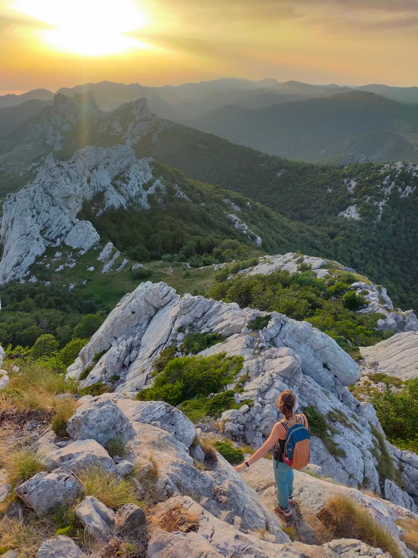 Hiking in the mountains
